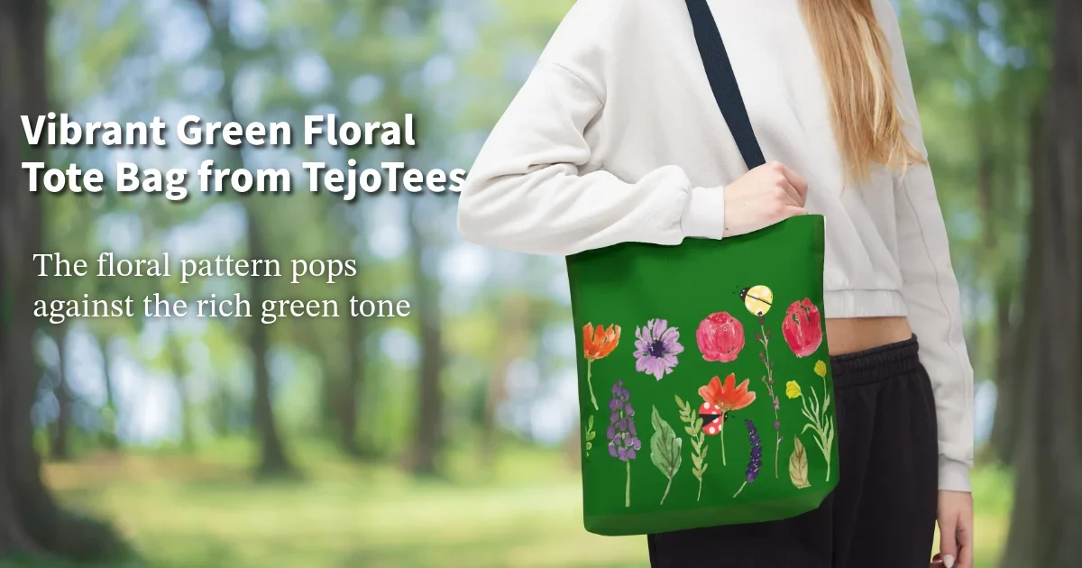 Floral tote bag , tejoTees